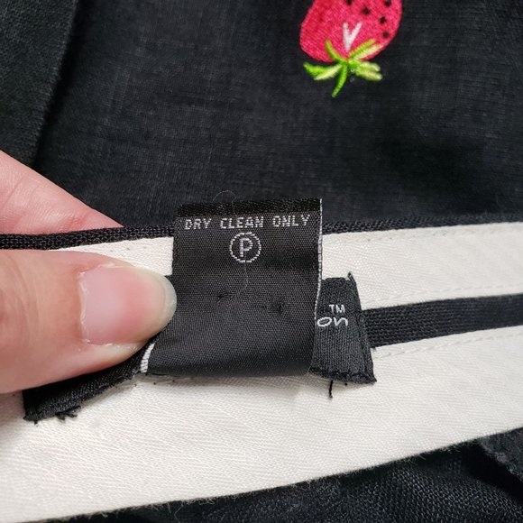 Mercer & Madison Petites Womens Linen Ankle Trouser Pant Size 12P Black Fruit - Picture 12 of 16